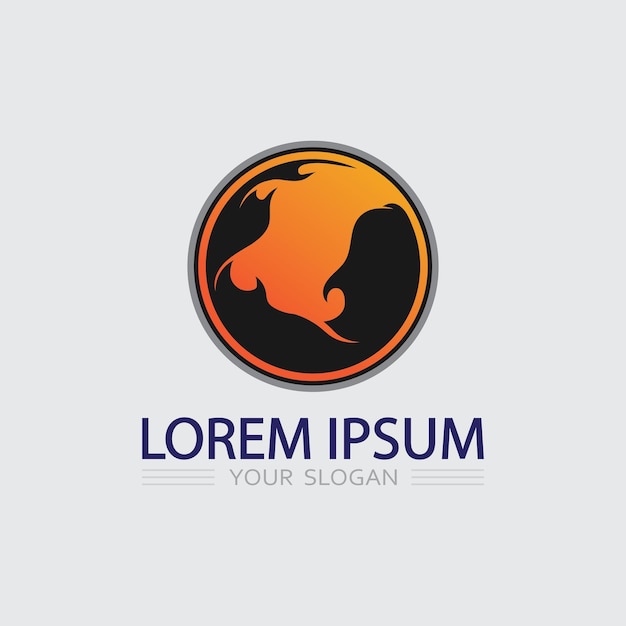 plantilla de diseño vectorial del icono del logotipo de la llama de fuego