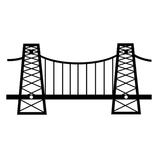plantilla de diseño vectorial del icono del logotipo del puente