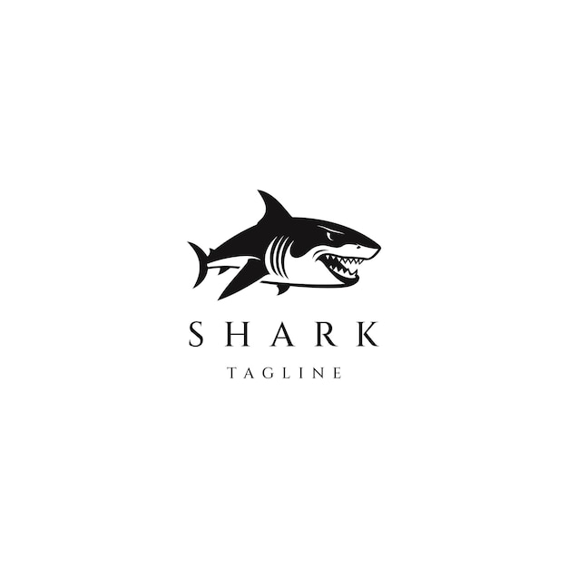 plantilla de diseño vectorial del icono del logotipo del tiburón