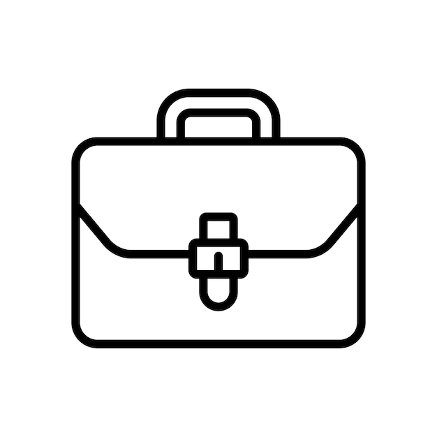 plantilla de diseño vectorial de icono de maletín en fondo blanco