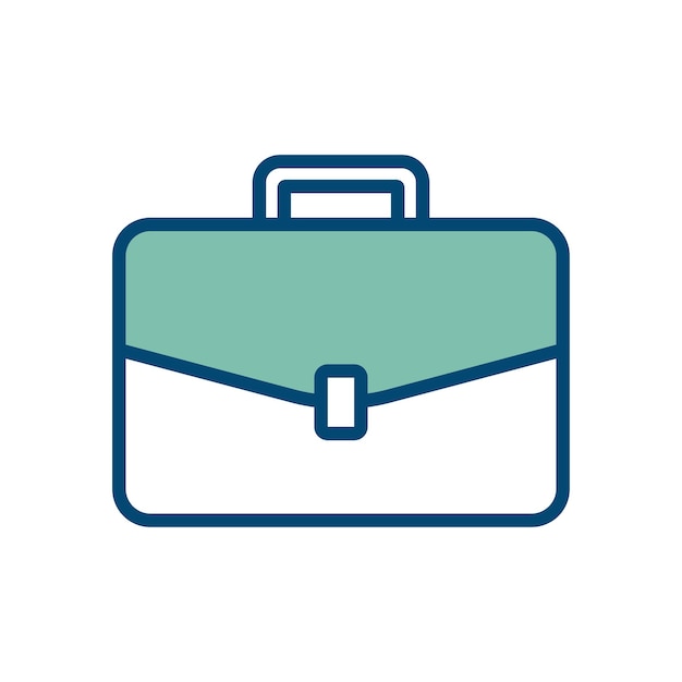 plantilla de diseño vectorial de icono de maletín en fondo blanco