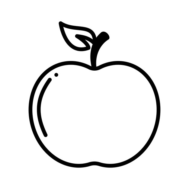 plantilla de diseño vectorial de icono de manzana estilo elegante 1