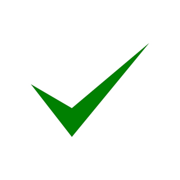 plantilla de diseño vectorial de icono de marca de verificación en fondo blanco
