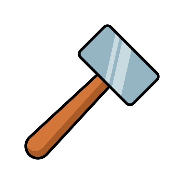 plantilla de diseño vectorial de icono de martillo en fondo blanco