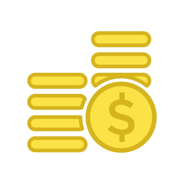 plantilla de diseño vectorial del icono de la moneda