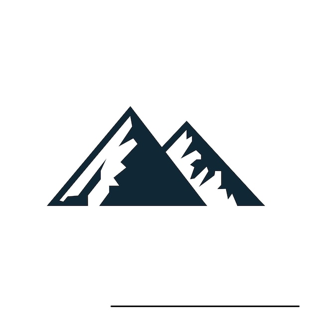 plantilla de diseño vectorial de icono de montaña