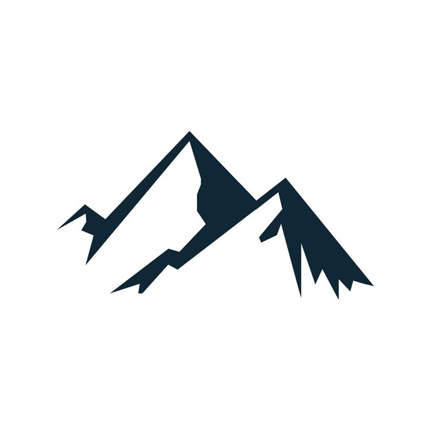 plantilla de diseño vectorial de icono de montaña