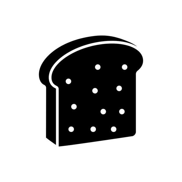 plantilla de diseño vectorial de icono de pan con fondo blanco