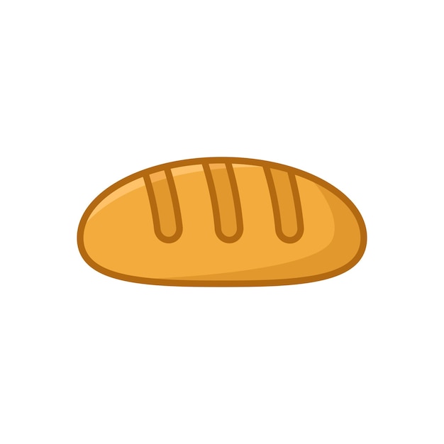 plantilla de diseño vectorial de icono de pan con fondo blanco