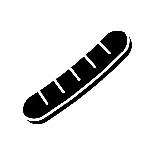 plantilla de diseño vectorial de icono de pan con fondo blanco