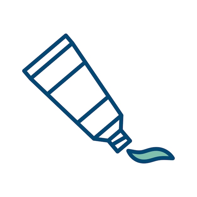 plantilla de diseño vectorial de icono de pasta dental en fondo blanco