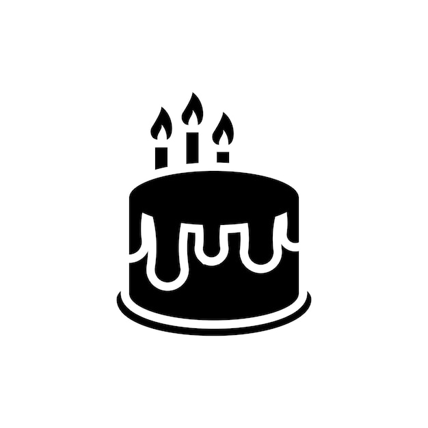 plantilla de diseño vectorial del icono del pastel de nacimiento
