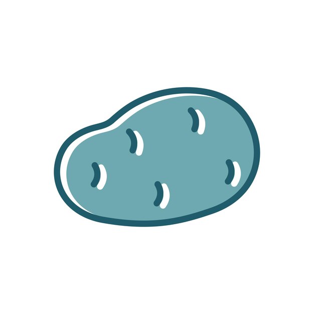 plantilla de diseño vectorial de icono de patata simple y limpia