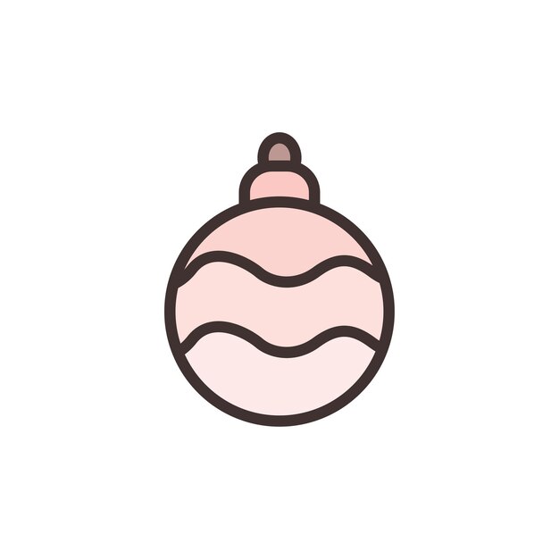 plantilla de diseño vectorial del icono de la pelota de Navidad