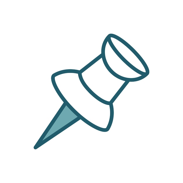 plantilla de diseño vectorial de icono de pin de empuje en fondo blanco