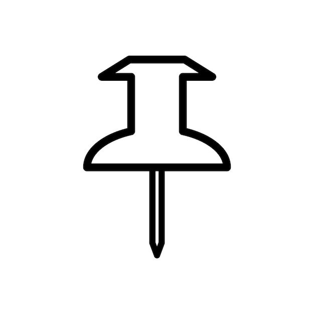 plantilla de diseño vectorial de icono de pin de empuje