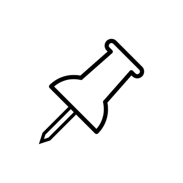 plantilla de diseño vectorial de icono de pin de empuje