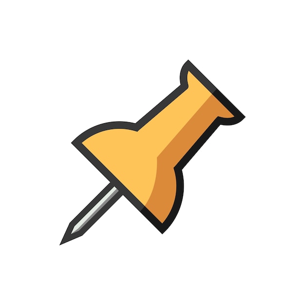 plantilla de diseño vectorial de icono de pin de empuje