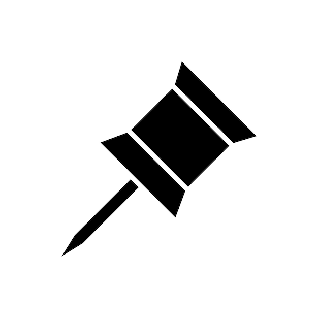 plantilla de diseño vectorial de icono de pin simple y limpio