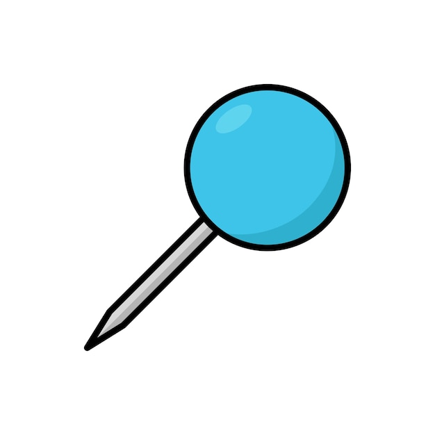 plantilla de diseño vectorial de icono de pin simple y limpio