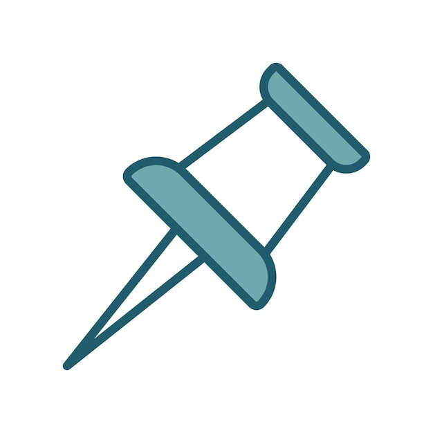 plantilla de diseño vectorial de icono de pin simple y limpio