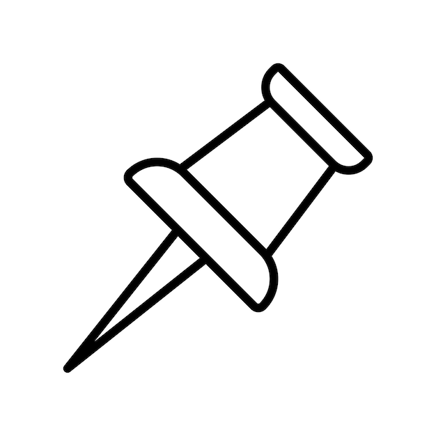 plantilla de diseño vectorial de icono de pin simple y limpio