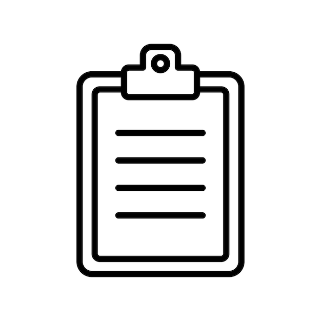 plantilla de diseño vectorial de icono de portapapeles en fondo blanco