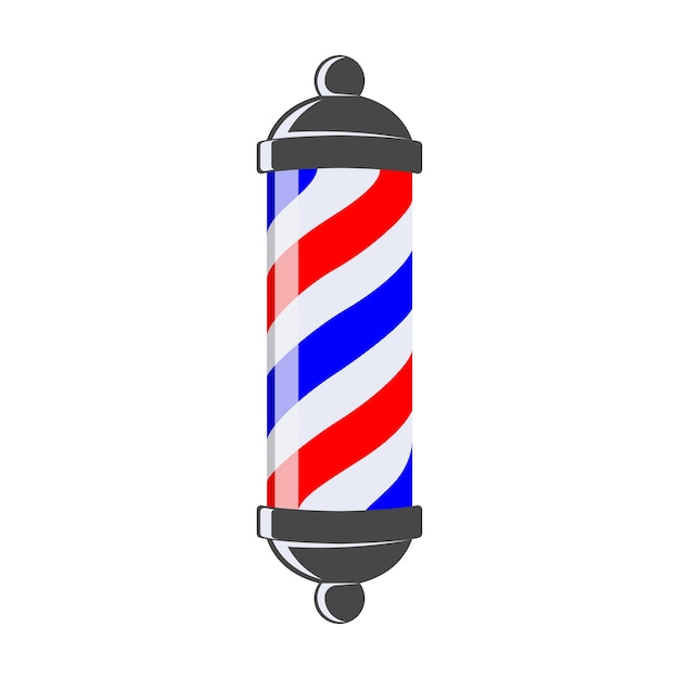 plantilla de diseño vectorial del icono del poste de barbero