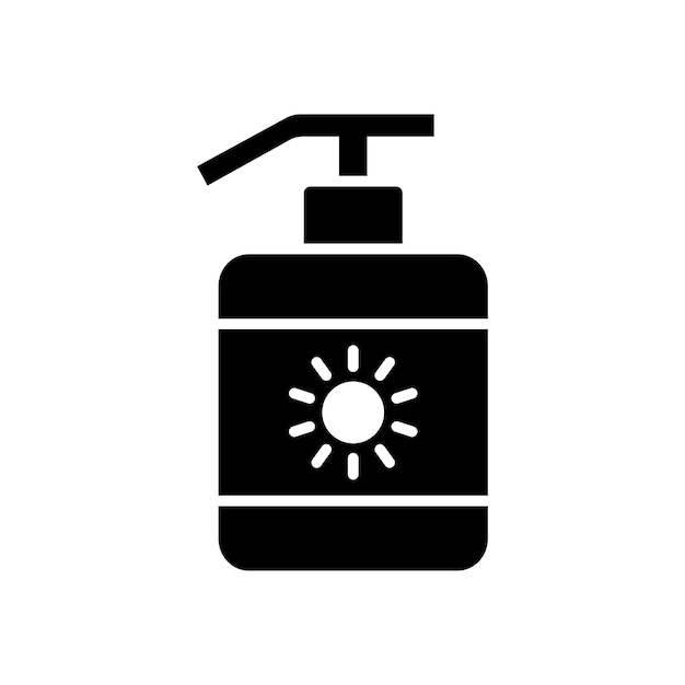 plantilla de diseño vectorial de icono de protector solar simple y limpio