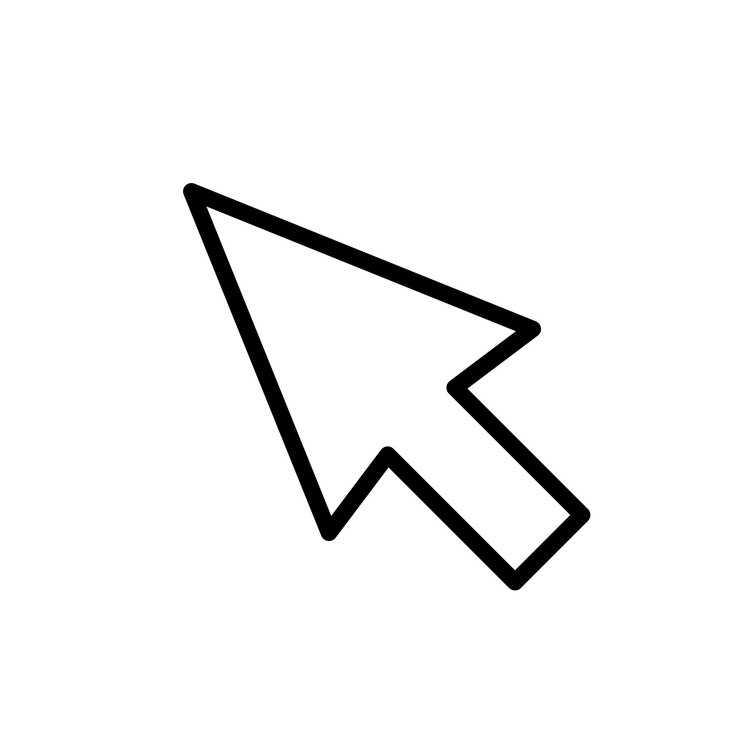 Vector plantilla de diseño vectorial del icono del puntero de flecha