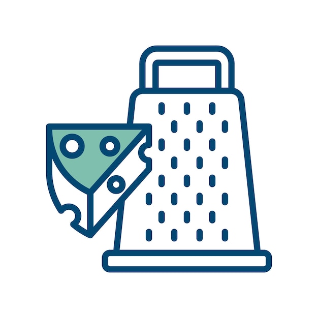 plantilla de diseño vectorial de icono de rallador con fondo blanco