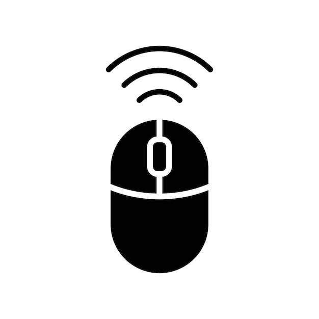 plantilla de diseño vectorial de icono de ratón de ordenador en fondo blanco