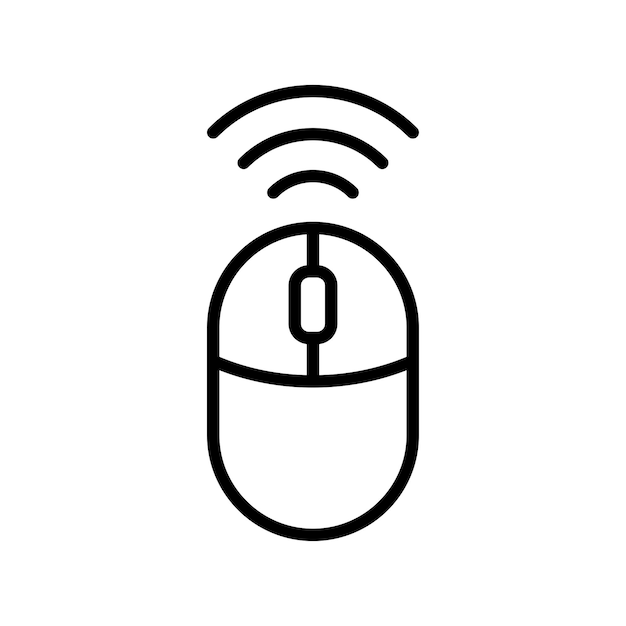 plantilla de diseño vectorial de icono de ratón de ordenador en fondo blanco