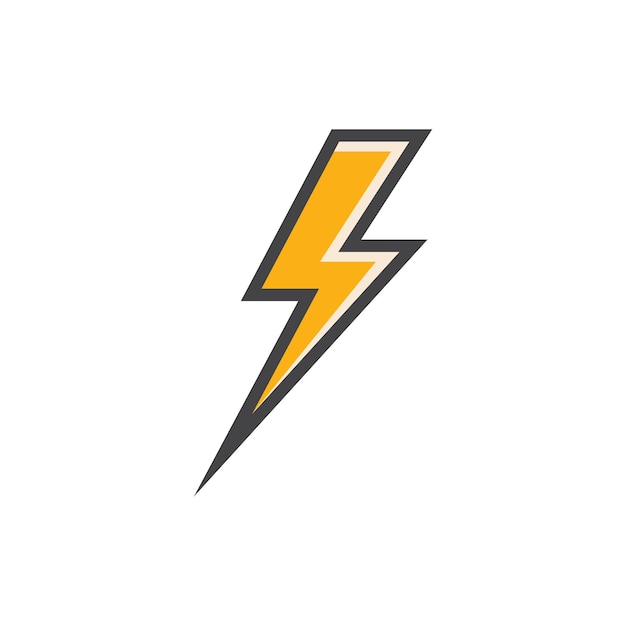 plantilla de diseño vectorial del icono del rayo