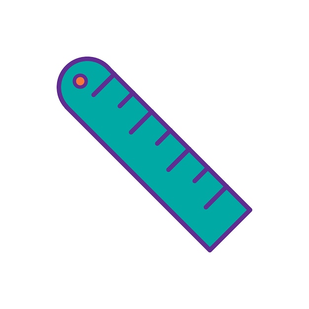 plantilla de diseño vectorial de icono de regla