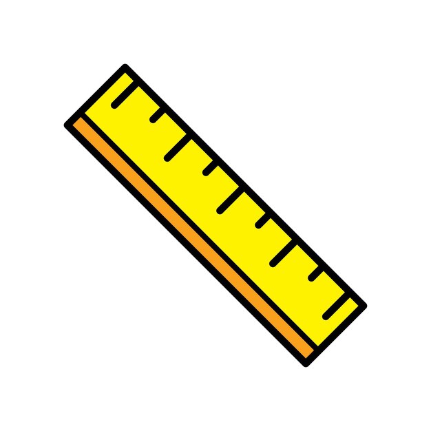plantilla de diseño vectorial de icono de regla