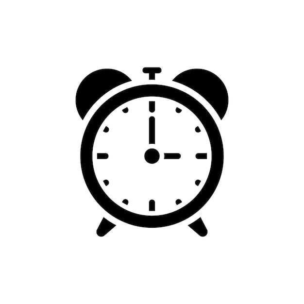 plantilla de diseño vectorial del icono del reloj de alarma