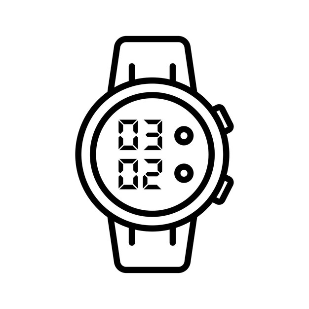 plantilla de diseño vectorial de icono de reloj inteligente en fondo blanco