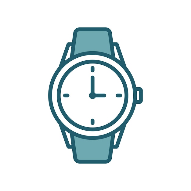 plantilla de diseño vectorial de icono de reloj simple y limpio