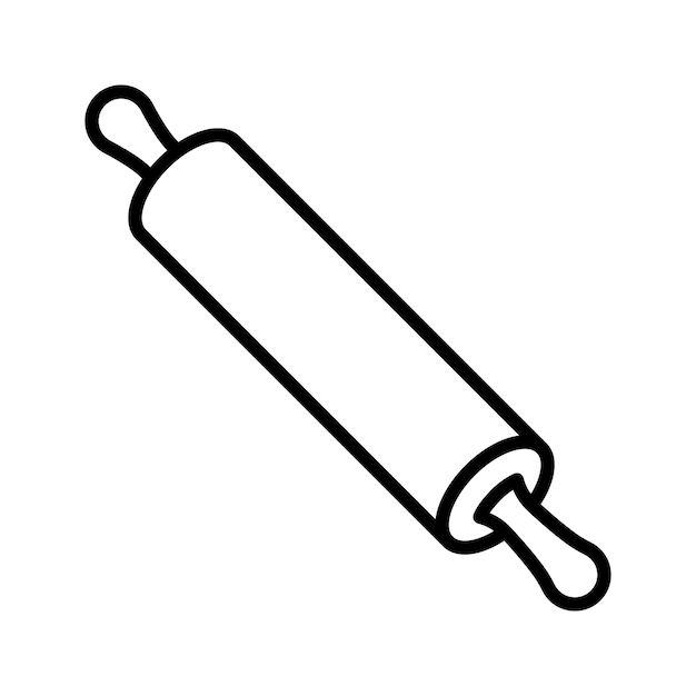 plantilla de diseño vectorial de icono de rodillo en fondo blanco