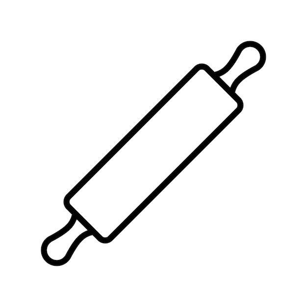 plantilla de diseño vectorial de icono de rodillo en fondo blanco