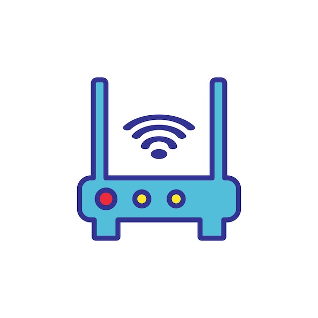 plantilla de diseño vectorial del icono del router