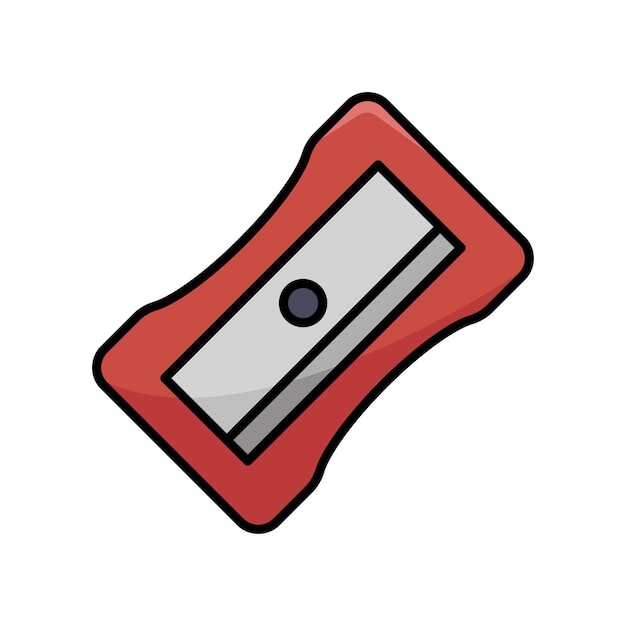 plantilla de diseño vectorial de icono de sacapuntas en fondo blanco
