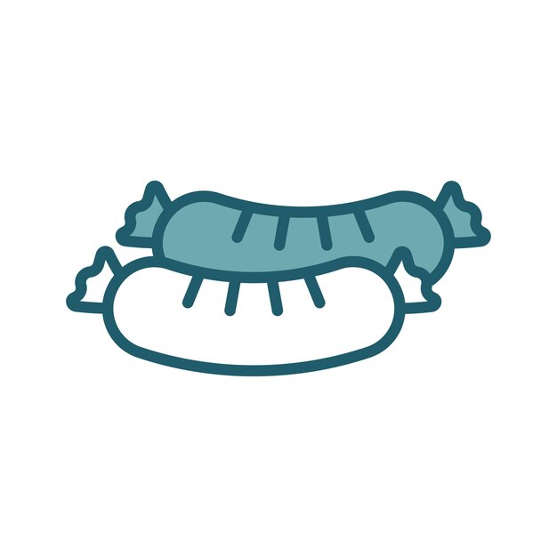 plantilla de diseño vectorial de icono de salchicha simple y limpia
