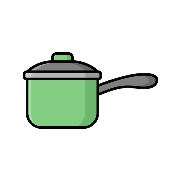plantilla de diseño vectorial de icono de sartén sencilla y limpia