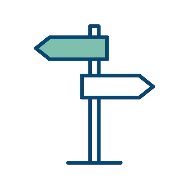 Plantilla de diseño vectorial de icono de señal de carretera en fondo blanco
