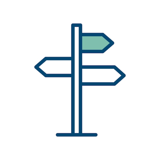 Plantilla de diseño vectorial de icono de señal de carretera en fondo blanco