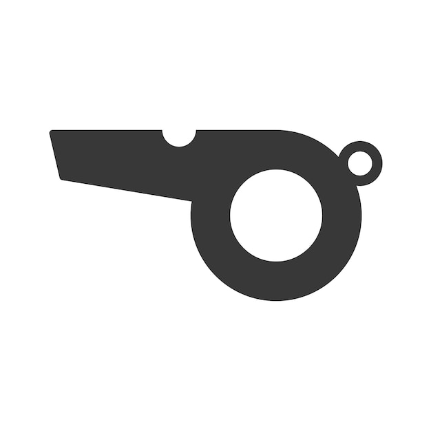 plantilla de diseño vectorial de icono de silbato de árbitro de fútbol