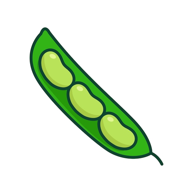 plantilla de diseño vectorial de icono de soja en fondo blanco