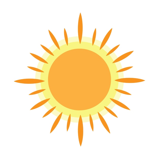 plantilla de diseño vectorial del icono del sol